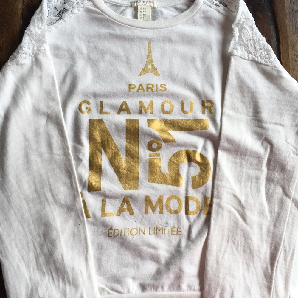 Forever 21 paris glamour non hooded sweatshirt
